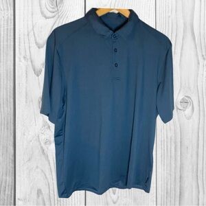 Gerry Mens Golf Polo Shirt Large Dark Blue Short Sleeve Rugby Athletic Stretch